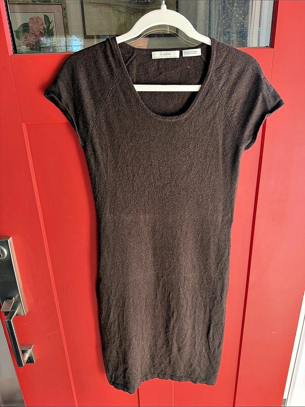 Neiman Marcus Mini Cashmere Dress in Brown Like New